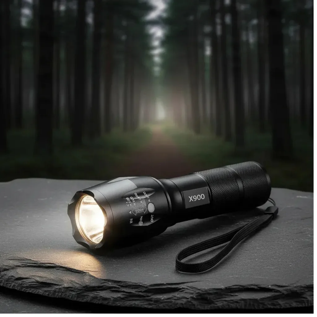 Lanterna Tática X900 LED Recarregável com Zoom — 800 Lumens - Imagem 3