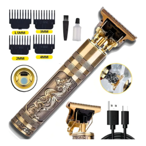 Máquina de Cortar Cabelo e Barba Profissional Vintage T9 Dragão