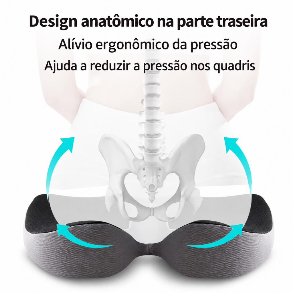 Almofada Ergonômica para Cóccix com Espuma de Memória - Imagem 2