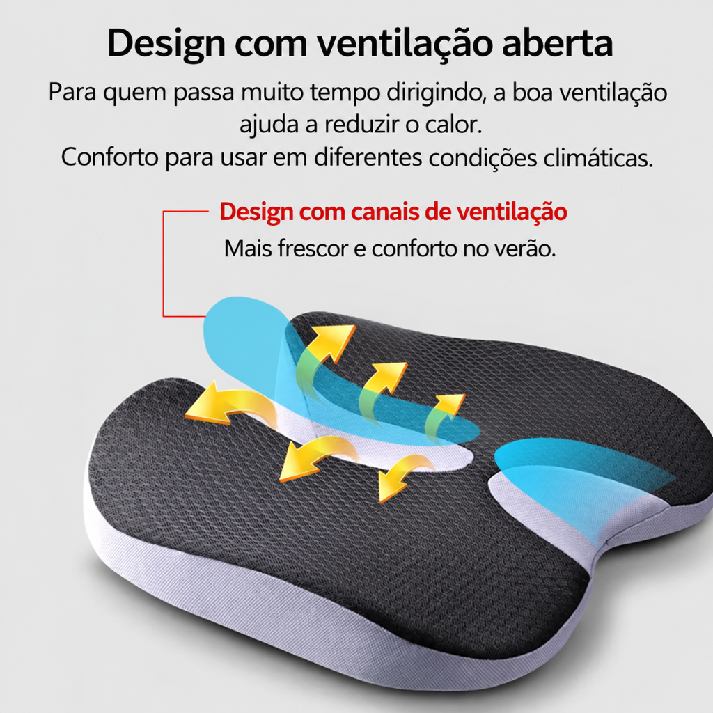 Almofada Ergonômica para Cóccix com Espuma de Memória - Imagem 3